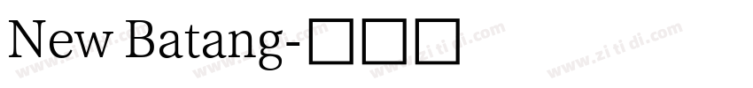 New Batang字体转换